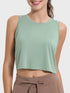 'Vivian' Drawstring Semi Backless Active Tank - Celes Fashion